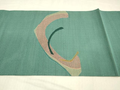 平和屋着物＊夏物 太鼓柄袋帯 抽象文様 金糸 正絹 逸品 DABB3632cm