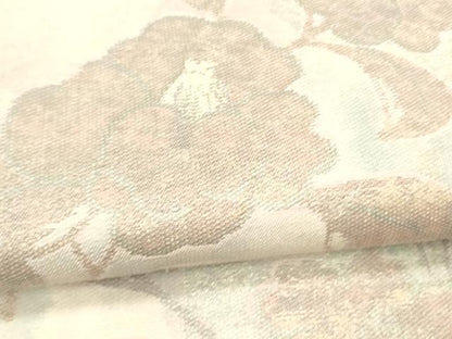 平和屋着物＊夏物 六通柄袋帯 草花文 金糸 正絹 逸品 DABB3636cm