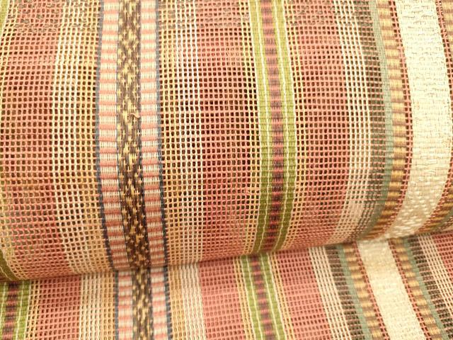 平和屋着物＊夏物 八寸名古屋帯 間道 正絹 逸品 DABB3639cm