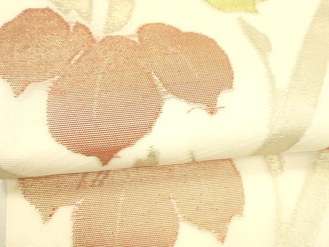 平和屋着物＊夏物 九寸名古屋帯 流水杜若 金糸 正絹 逸品 DABB3640cm