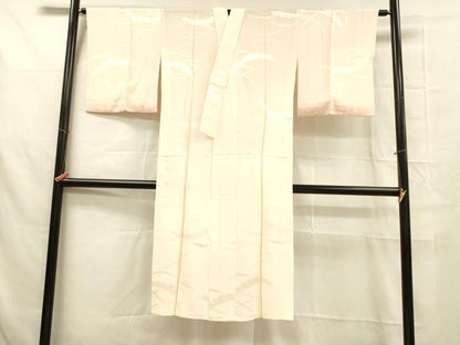 平和屋着物■長襦袢 無双仕立て 雪芝地紋 暈し染め 正絹 逸品 DABB3649cm