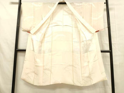 平和屋着物■長襦袢 無双仕立て 雪芝地紋 暈し染め 正絹 逸品 DABB3649cm