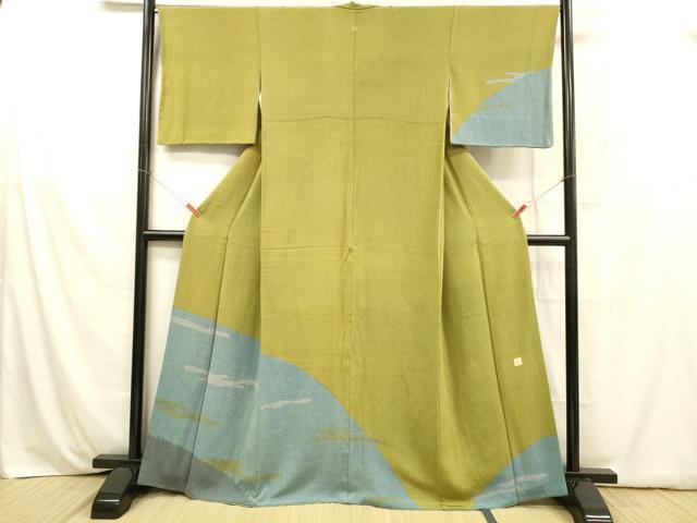 平和屋着物■訪問着 作家物 霞文 鬼しぼ縮緬 正絹 逸品 DABB3663cm