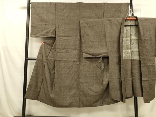 平和屋着物■男性　本場大島紬　アンサンブル　西郷絣　正絹　逸品　DABB3674cm