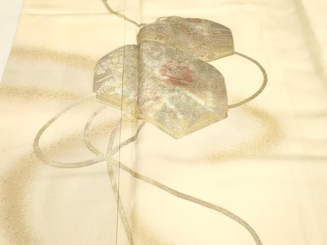 平和屋着物■訪問着　文箱花文　暈し染め　金銀彩　やまと誂製　正絹　逸品　DABB3676cm