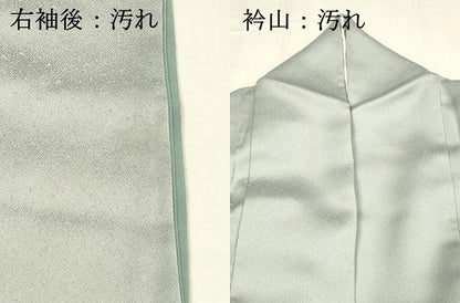 平和屋着物■訪問着 草花文 金彩 反端付き 正絹 逸品 DABB3682cm
