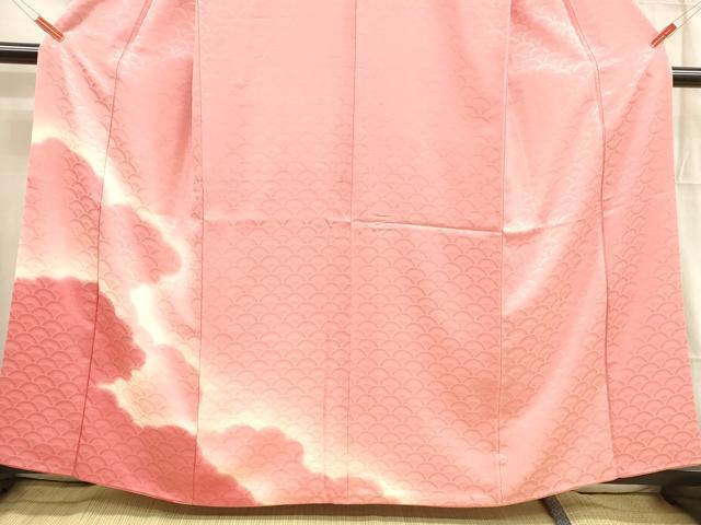 平和屋着物■訪問着 青海波霞文 正絹 逸品 DABB3684cm