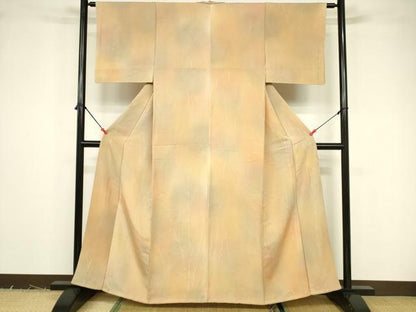 平和屋着物■上質な小紋 枝葉文 暈し染め 正絹 逸品 DABB3691cm
