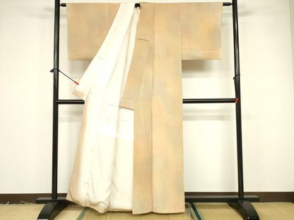 平和屋着物■上質な小紋 枝葉文 暈し染め 正絹 逸品 DABB3691cm