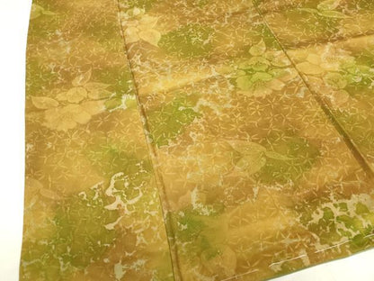 平和屋着物■上質な小紋 草花文 暈し染め 正絹 逸品 未使用 DABB3694cm