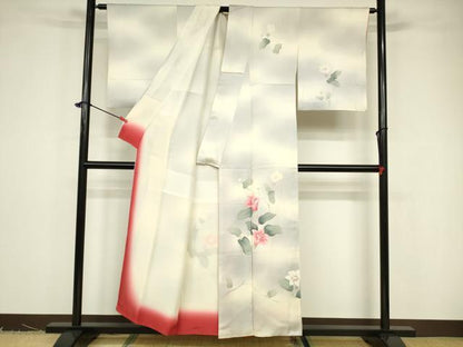 平和屋着物■訪問着 枝花文 暈し染め 正絹 逸品 DABB3707cm