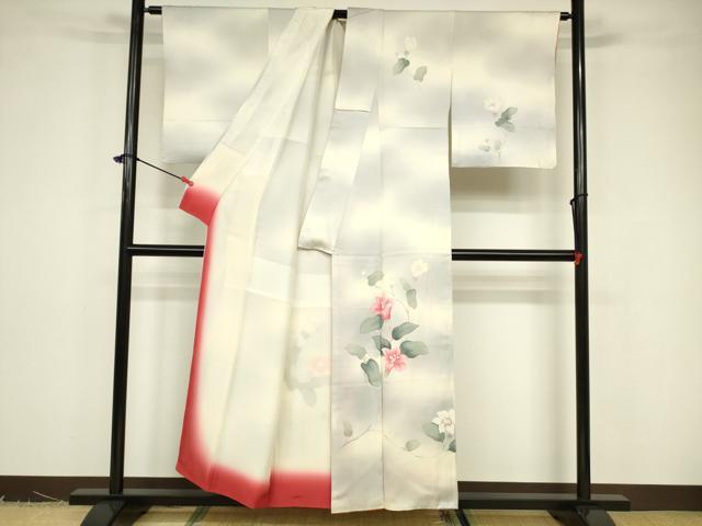 平和屋着物■訪問着 枝花文 暈し染め 正絹 逸品 DABB3707cm