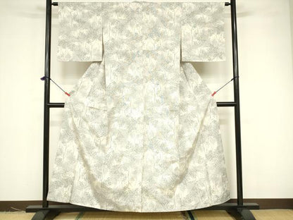 平和屋着物■上質な紬　枝葉文　正絹　逸品　DABB3713cm