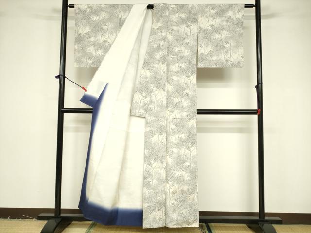 平和屋着物■上質な紬　枝葉文　正絹　逸品　DABB3713cm