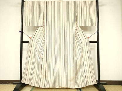 平和屋着物■上質な小紋 間道 正絹 逸品 DABB3714cm