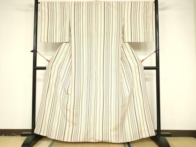 平和屋着物■上質な小紋 間道 正絹 逸品 DABB3714cm