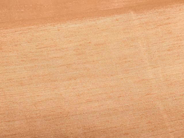 平和屋着物■上質な紬　黄丹色　正絹　逸品　DABB3726cm