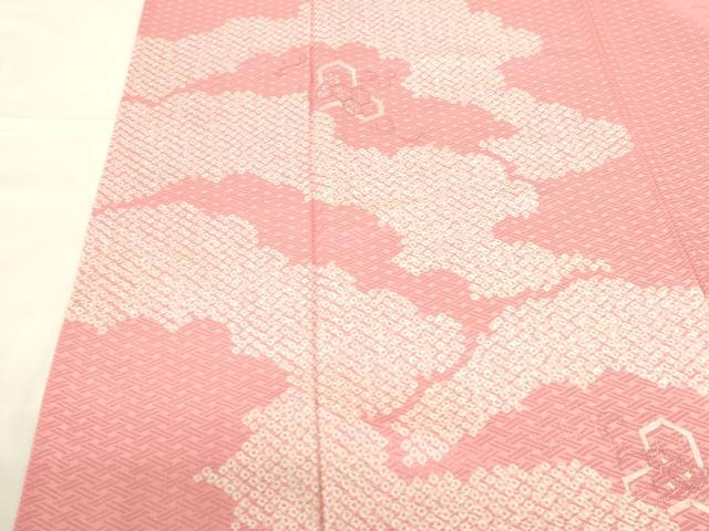 平和屋着物■中国三大刺繍 相良刺繍 総刺繍 訪問着 絞り 霞毘沙門亀甲 銀彩 正絹 逸品 DABB3729cm