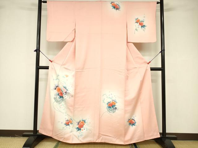 平和屋着物■訪問着 草花文 暈し染め 正絹 逸品 DABB3741cm