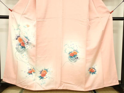 平和屋着物■訪問着 草花文 暈し染め 正絹 逸品 DABB3741cm