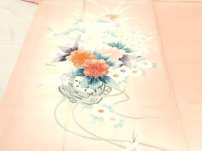 平和屋着物■訪問着 草花文 暈し染め 正絹 逸品 DABB3741cm