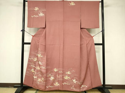 平和屋着物■訪問着 松竹梅 金彩 正絹 逸品 DABB3743cm