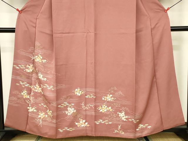 平和屋着物■訪問着 松竹梅 金彩 正絹 逸品 DABB3743cm