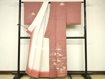 平和屋着物■訪問着 松竹梅 金彩 正絹 逸品 DABB3743cm