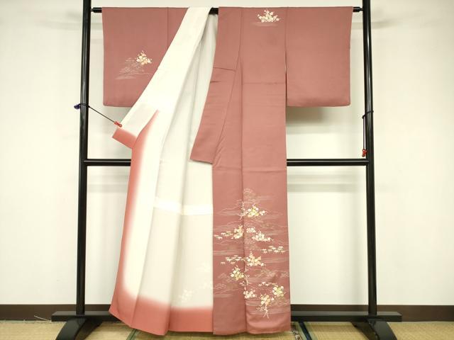 平和屋着物■訪問着 松竹梅 金彩 正絹 逸品 DABB3743cm