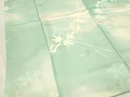 平和屋着物■上質な小紋 枝葉文 暈し染め 正絹 逸品 DABB3744cm
