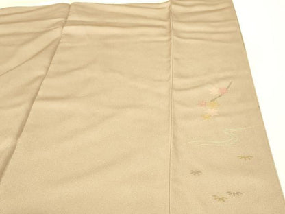 平和屋着物■訪問着 流水草花文 暈し染め 金彩 正絹 逸品 DABB3749cm