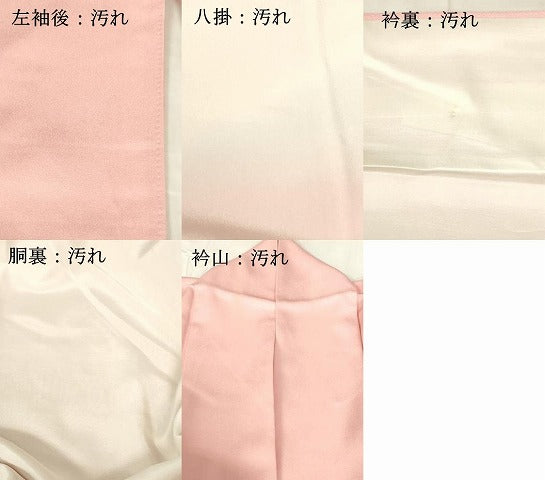 平和屋着物■訪問着 枝花文 暈し染め 金銀彩 正絹 逸品 DABB3758cm