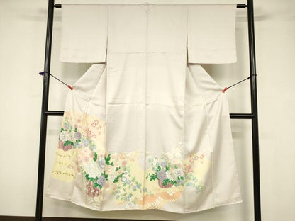 平和屋着物■豪華色留袖　飾花物　金銀彩　正絹　逸品　DABB3761cm