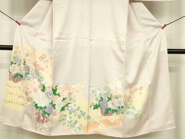 平和屋着物■豪華色留袖　飾花物　金銀彩　正絹　逸品　DABB3761cm