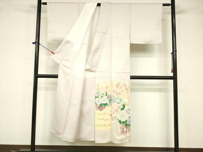 平和屋着物■豪華色留袖　飾花物　金銀彩　正絹　逸品　DABB3761cm