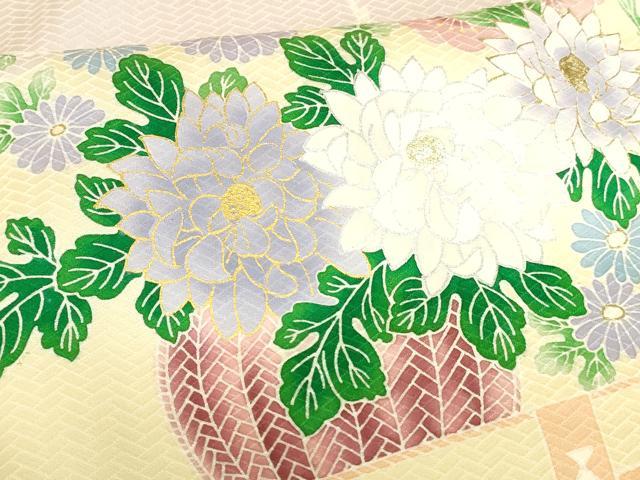 平和屋着物■豪華色留袖　飾花物　金銀彩　正絹　逸品　DABB3761cm