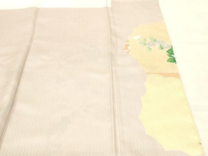 平和屋着物■豪華色留袖　飾花物　金銀彩　正絹　逸品　DABB3761cm