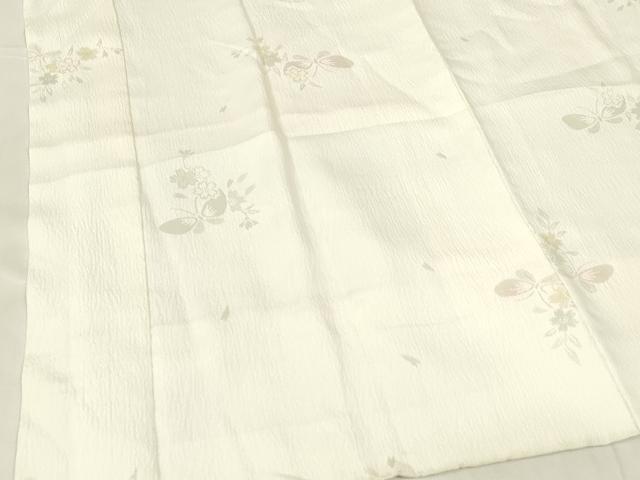 平和屋着物■長襦袢 袷 花蝶地紋 暈し染め 正絹 逸品 DABB3773cm