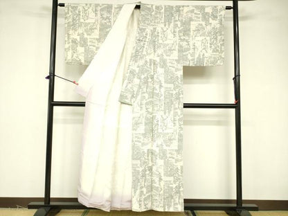 平和屋着物■上質な小紋 風景文 正絹 逸品 DABB3779cm