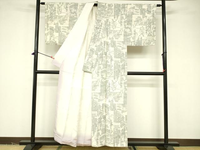 平和屋着物■上質な小紋 風景文 正絹 逸品 DABB3779cm
