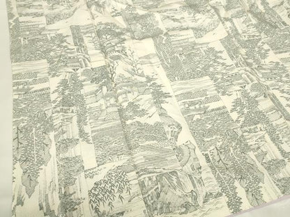 平和屋着物■上質な小紋 風景文 正絹 逸品 DABB3779cm