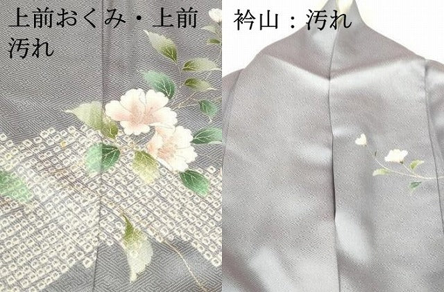 平和屋着物■訪問着 枝花文 金銀彩 正絹 逸品 DABB3780cm
