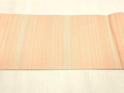 平和屋着物＊夏物 九寸名古屋帯 横段文 銀糸 正絹 逸品 DABB3787cm