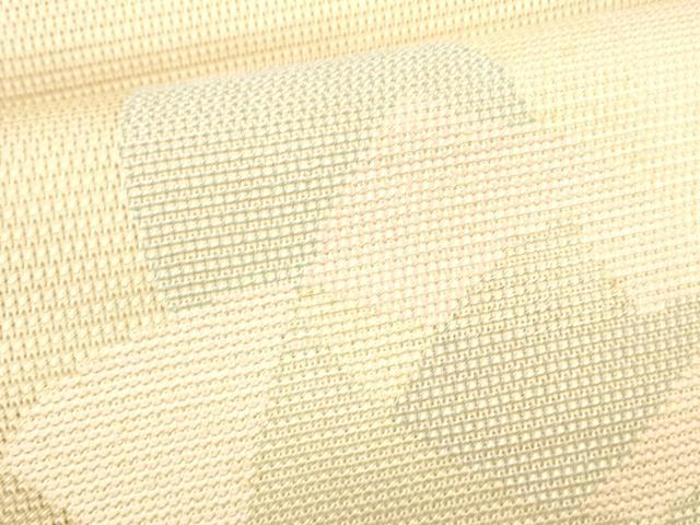 平和屋着物＊夏物 八寸名古屋帯 舞花文 銀糸 正絹 逸品 DABB3788cm