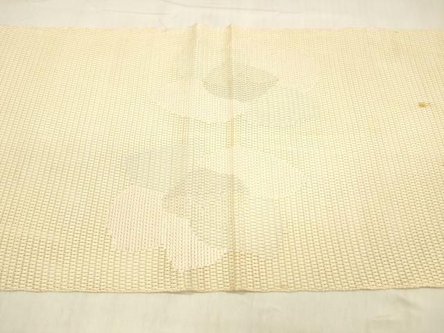 平和屋着物＊夏物 八寸名古屋帯 舞花文 銀糸 正絹 逸品 DABB3788cm