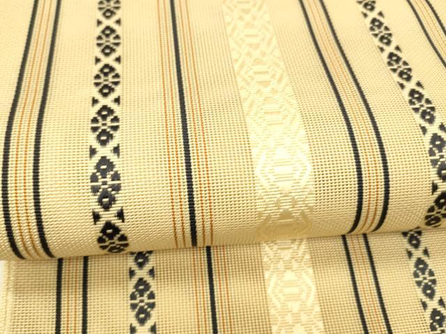 平和屋着物＊夏物 本場筑前博多織 八寸名古屋帯 紗献上 正絹 逸品 DABB3794cm