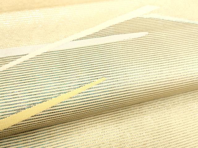 平和屋着物＊夏物 九寸名古屋帯 抽象文様 金銀糸 引箔 正絹 逸品 DABB3797cm