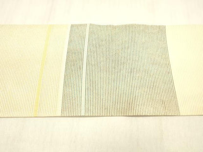 平和屋着物＊夏物 九寸名古屋帯 抽象文様 金銀糸 引箔 正絹 逸品 DABB3797cm