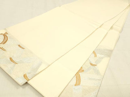 平和屋着物＊夏物 太鼓柄袋帯 籬文 金銀糸 正絹 逸品 DABB3798cm