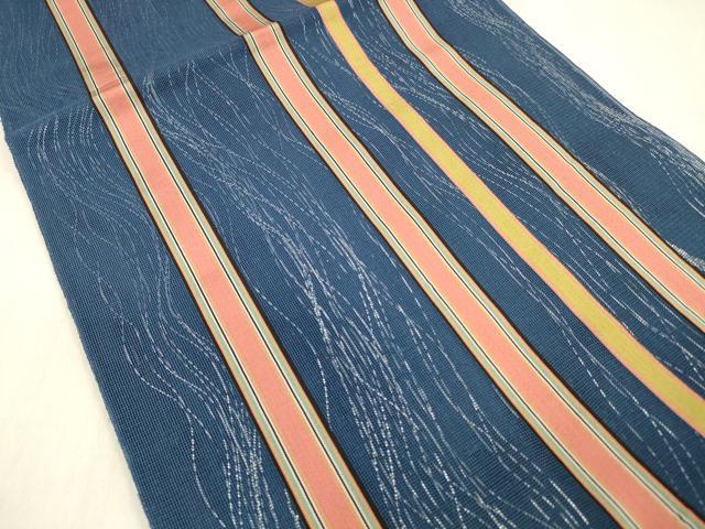 平和屋着物＊夏物 全通柄 本袋帯 間道 銀糸 正絹 逸品 DABB3801cm